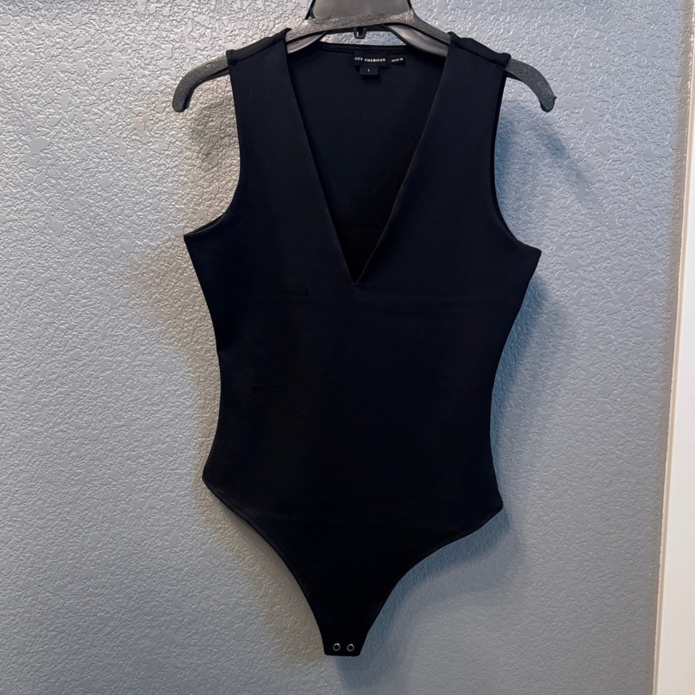 Good American Sculpting Deep V Tank Bodysuit